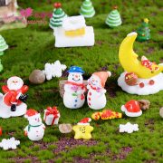 Customizable Decorative Resin Ornament Christmas Scene Snowman Couple Indoor Plant Decoration DIY Accessories Miniature Landscape - Image 3