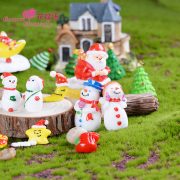 Customizable Decorative Resin Ornament Christmas Scene Snowman Couple Indoor Plant Decoration DIY Accessories Miniature Landscape - Image 4