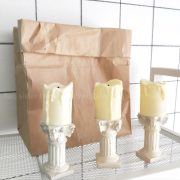 Customizable Decorative Ivory White Candlestick Ornaments Resin Craft For Live Broadcast Popular Street Stall Wholesale - Image 2