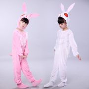 Children's White Rabbit Performance Costume Warm Long Sleeve Animal Show Outfit for Toddler Dance Performances - Image 2