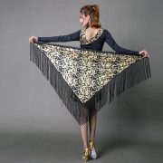 Adult Latin Dance Costume Long Sleeve Square Dance Performance Dress Set Stage Show Outfit For Women - Image 5