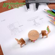 苔藓微景观 多肉植物摆件 木头桌椅  树脂工艺 小摆件DIY材料 - Image 4