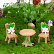 苔藓微景观 多肉植物摆件 木头桌椅  树脂工艺 小摆件DIY材料 - Image 5