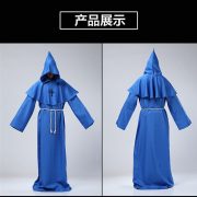 Halloween Cosplay Medieval Monk Robe Priestess Wizard Adult Stage Performance Costume for Men Women - Image 3