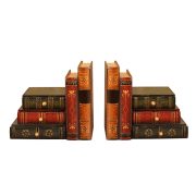 European Style Vintage Decorative Bookends Wooden Carved Bookshelf Decorations Unique Personalized Home Office Supplies - Image 5