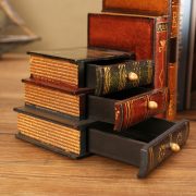 European Style Vintage Decorative Bookends Wooden Carved Bookshelf Decorations Unique Personalized Home Office Supplies - Image 2