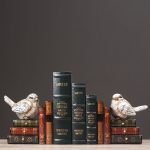 Vintage American Decorative Bookends Wooden Craftsmanship Fake Books Office Study Decoration Personalized Display Pieces