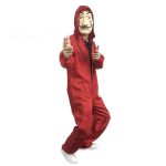 Adult Halloween Cosplay Costume Red Paper House Jester Suit for Stage Performance Dali DaLi