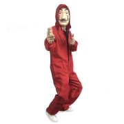 Adult Halloween Cosplay Costume Red Paper House Jester Suit for Stage Performance Dali DaLi