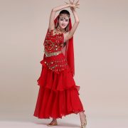 Adult Belly Dance Costume Skirt Stage Performance Outfit Indian Dance Apparel for Adult Women's Performance Wear - Image 4