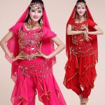 Adult Stage Performance Costume Belly Dance Practice Suit Indian Dance Outfit for Performance and Exercise