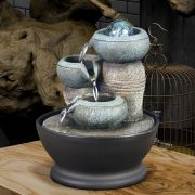 European Style Flowing Water Fountain Living Room Desktop Decoration TV Cabinet Home Decor Craft Gift Creative Lucky Bonsai Pot - Image 4