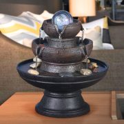 European Style Flowing Water Fountain Living Room Desktop Decoration TV Cabinet Home Decor Craft Gift Creative Lucky Bonsai Pot - Image 2