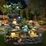 Large Landscape Rockery Water Flowing Fountain Indoor Living Room Mountain Water View Outdoor Courtyard Creative Fish Pond Standee Decoration