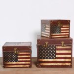British Flag Storage Box Vintage Decorative Ornament Wooden Crafts American Style Clothing Store Window Display Box Set Of Three