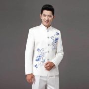 New Adult Stage Performance Costume Qinghua Porcelain Large Chorus Youth May Fourth Sun Zhongshan Suit Embroidered Chinese Style Chorus Group - Image 2