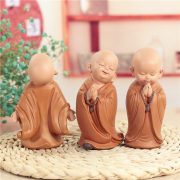 Adorable Little Monk Resin Ornament Customizable Decorative Car Interior Decoration Buddha Statue for Vehicle Decoration - Image 5