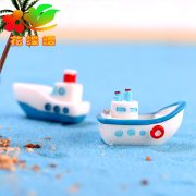 Adorable Customizable Decorative Resin Yacht Ornament Mediterranean Style Pirate Ship Miniature Landscape DIY Craft - Image 3
