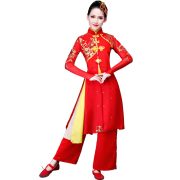 Adult Stage Performance Costume Festive Yangge Outfit Square Dance Ethnic Folk Dance Style Autumn Winter Classical Show Costume - Image 5