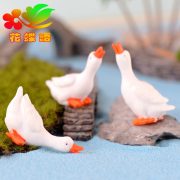 Resin Day Duck Customizable Decorative Ornament DIY Accessories Parent-Child Gift Water Ball Craft White Swan Decoration