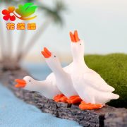 Resin Day Duck Customizable Decorative Ornament DIY Accessories Parent-Child Gift Water Ball Craft White Swan Decoration - Image 2