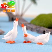 Resin Day Duck Customizable Decorative Ornament DIY Accessories Parent-Child Gift Water Ball Craft White Swan Decoration - Image 3