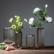 简约美式透明花瓶创意客厅家居餐厅电视柜水培玻璃插花花器几何形 - Image 2