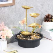 Simplified Home Decorative Flowing Water Fountain Ornament for Desktop TV Cabinet Coffee Table Office Circular Water Flow Decoration - Image 5