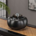 Peach Blossom Lucky Flowing Water Fountain Office Living Room Decor Circular Water Feng Shui Ball Wealth Attracting New Store Opening Gift