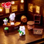 New Vintage Cat Bar Miniature Dollhouse DIY Scenic Decoration Accessories Customizable Resin Craftwork Desktop Ornament