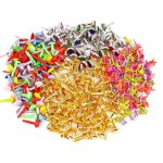 Custom Metal Medal Badge Round Colorful Double Foot Nail Sheep Horn Mushroom Nail Children's Handcraft DIY Material