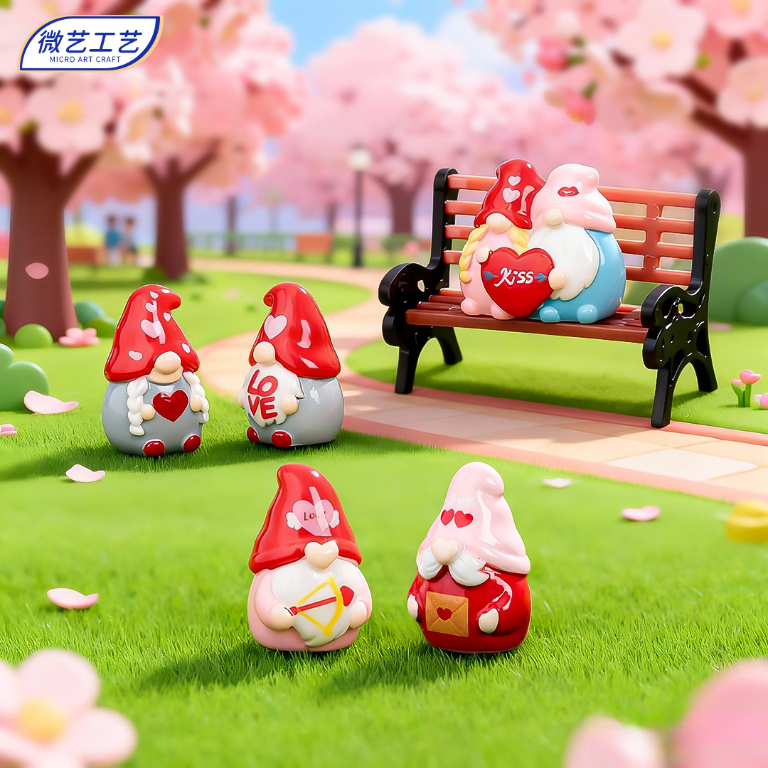 O1CN010loYBL1EmxYPBncOJ_2219580580395-0-cib.jpg New Customizable Decorative Ornaments Couple Dwarf Easter Decoration Miniature Landscape Accessories DIY Resin Crafts Car Decor - Image 1