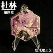 Dulin Custom Metal Medal Badge Game Themed Birthday Gift For Friends Elegant Engraved Design Small Dulin Emblem - Image 3