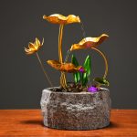 Feng Shui Stone Water Fountain Ornament for Living Room Entrance New Home Opening Business Gift Circulating Wealth Decoration