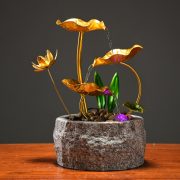 Feng Shui Stone Water Fountain Ornament for Living Room Entrance New Home Opening Business Gift Circulating Wealth Decoration