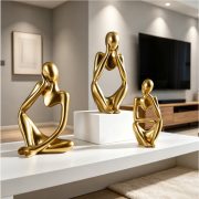 Abstract Resin Figurine Customizable Decorative Ornament for Living Room TV Cabinet Sample Room Desktop Artwork - Image 2