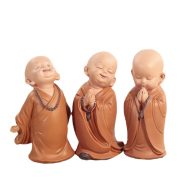 Adorable Little Monk Resin Ornament Customizable Decorative Car Interior Decoration Buddha Statue for Vehicle Decoration - Image 6