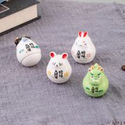 文创 ZAKKA日式创意礼品 陶瓷猫车载摆件 十二生肖招财猫不倒翁 - Image 4