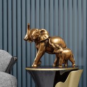 Creative Wealth Attracting Elephant Resin Craftwork Customizable Decorative Ornaments for Home Living Room TV Cabinet Bar Study Office Desk - Image 4