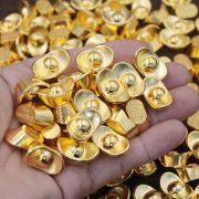Solid Gold Bar Replica Wealth Attraction Bowl Shop Living Room Decorations Moving Gift Feng Shui Ornaments Custom Metal Medal Badge
