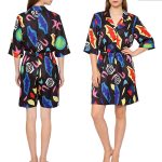 Stranger Things Season 3 Adult One-Piece Costume Floral Short-Sleeve Halloween Party Outfit for Stage Performance