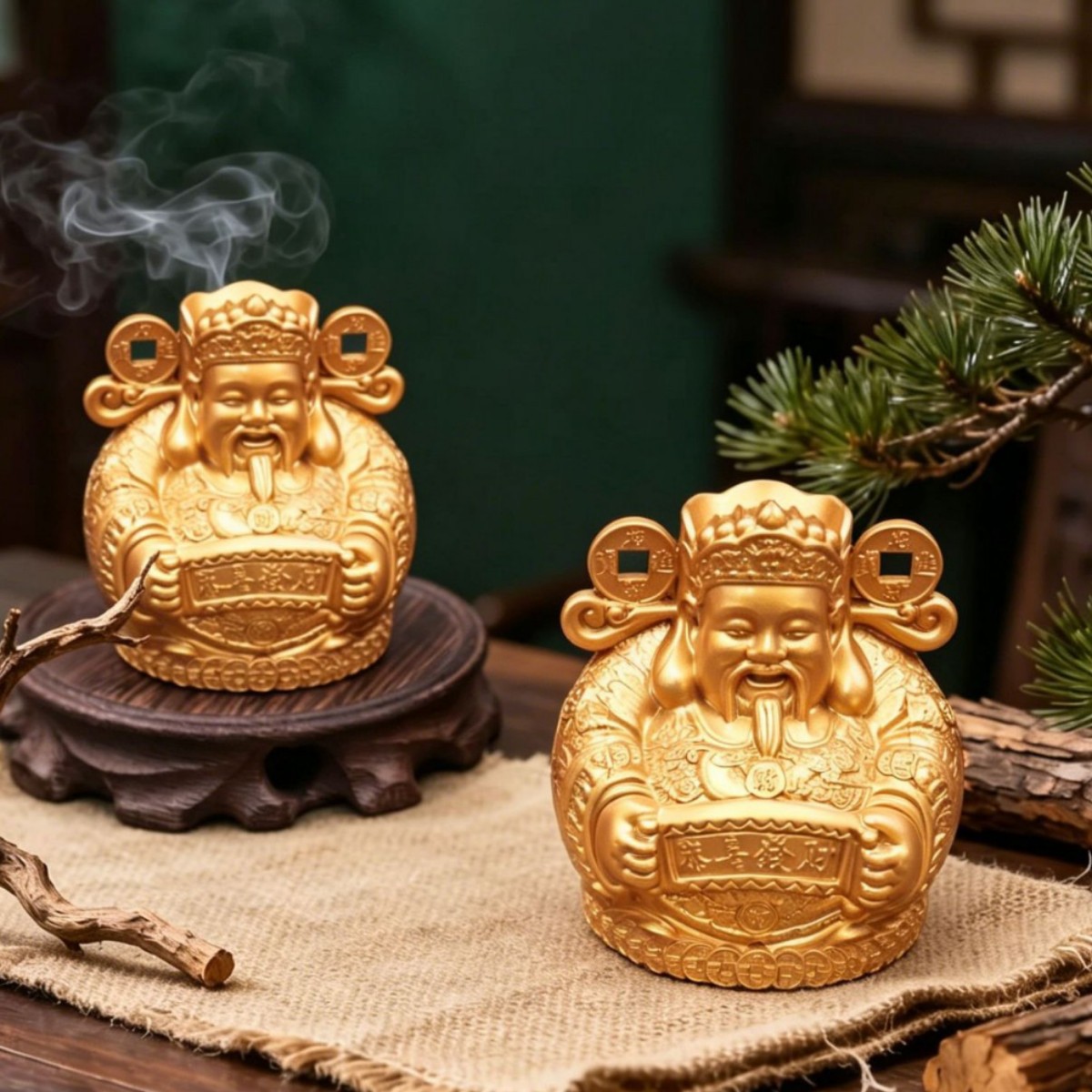 O1CN011PzRC71wE0S3CVm7h_2215883486275-0-cib.jpg New Dragon Pattern Wealth God Desktop Decoration Metal Craftwork for Home Living Room Shop Office Business Prosperity Decoration - Image 1