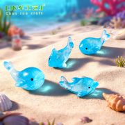 Creative Miniature Dolphin Whale Figurines Customizable Decorative Ornaments Marine Landscape DIY Desktop Decorations - Image 2