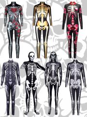 Halloween Stranger Things 5 Cosplay Costume Adult Stage Performance Skeleton Zombie Grim Reaper Ghost Role-playing Outfit - Image 4