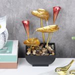 Simplified Home Office Desktop Decoration Iron Art Flowing Water Fountain Ornament Cross-Border Feng Shui Aquatic Feature