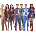 Boys Black Robe Patrol Team Cosplay Costume Adult Stage Performance Suit High Speed Rail Hero Storm Front National Treasure