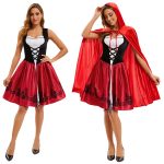 Amazon Bestselling Children's Story Little Red Riding Hood Role-playing Cosplay Costume for Women Stage Performance Outfit