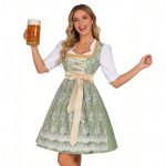 Traditional German Beer Festival Costume Adult Stage Performance Skirt with Embroidered Lace Munich Beer Outfit Female