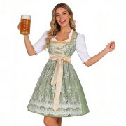 Traditional German Beer Festival Costume Adult Stage Performance Skirt with Embroidered Lace Munich Beer Outfit Female