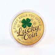 Lucky Four-leaf Clover Commemorative Coin Custom Metal Medal Badge Engraved Colorful Relief Surface Metal Craft In Stock - Image 3